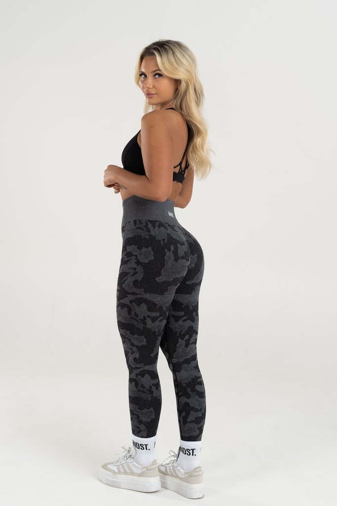 CAMO SEAMLESS LEGGINGS - CHARCOAL