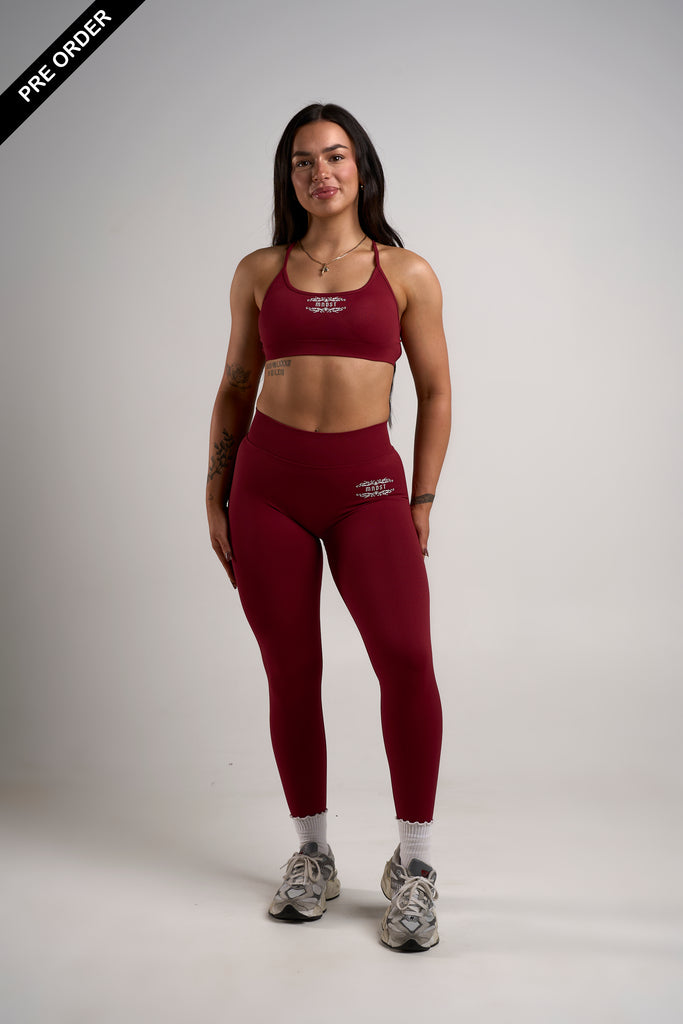 CHARMED SCRUNCH LEGGINGS - RUBY
