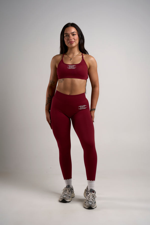 CHARMED SCRUNCH LEGGINGS - RUBY